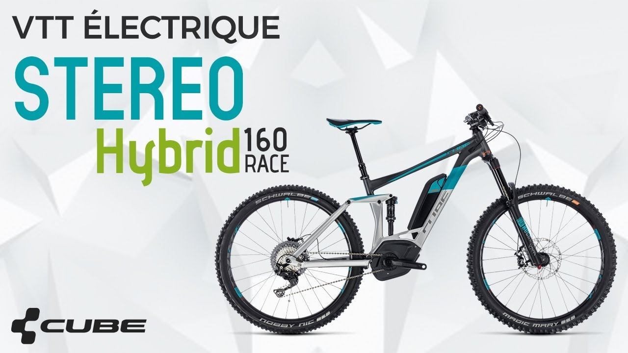 VTT ELECTRIQUE CUBE STEREO HYBRID 160 RACE 2018 смотреть онлайн