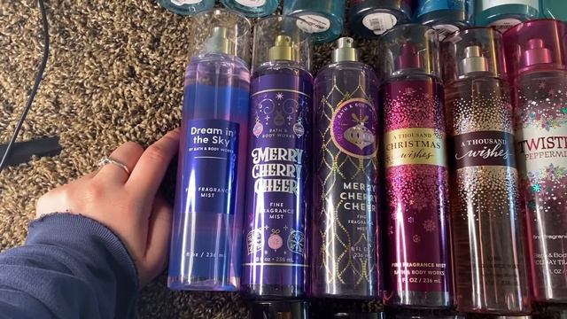 HUGE BATH & BODY WORKS COLLECTION | FINE FRAGRANCE MISTS смотреть онлайн
