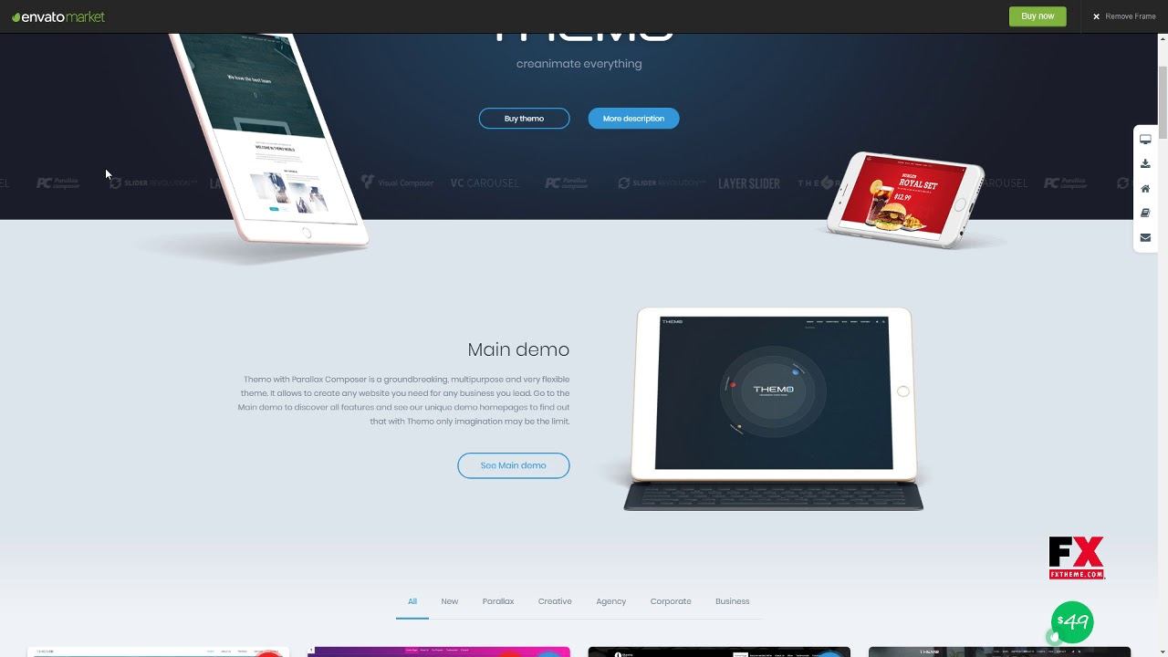 Themo - Creative Parallax Multi-purpose WordPress Theme Britton смотреть онлайн