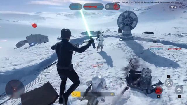 Star Wars Battlefront Vader Gameplay & Luke Skywalker Gameplay смотреть онлайн