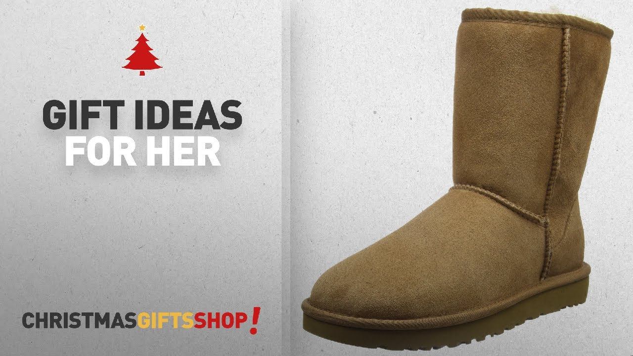 Top 10 UGG Boots Gift Idea For Her: UGG Women's Classic Short II Winter Boot, Chestnut, 9 B US смотреть онлайн