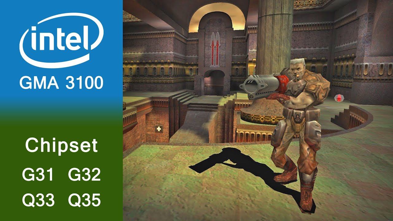 Quake 3 Arena Gameplay Intel GMA 3100 смотреть онлайн