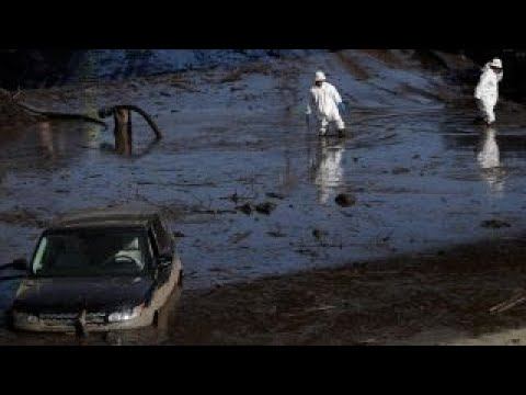 Mudslides caused by heavy rains hit California after wildfires смотреть онлайн