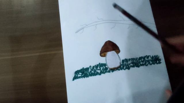 рисование для начинающих как нарисовать гриб смотреть онлайн