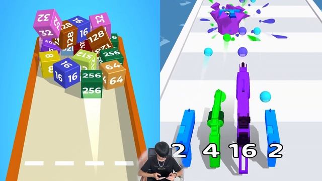 Chain Cube 2048 vs 2048 Merge Gun - 1⭐ 123456789 Max Level Gameplay смотреть онлайн