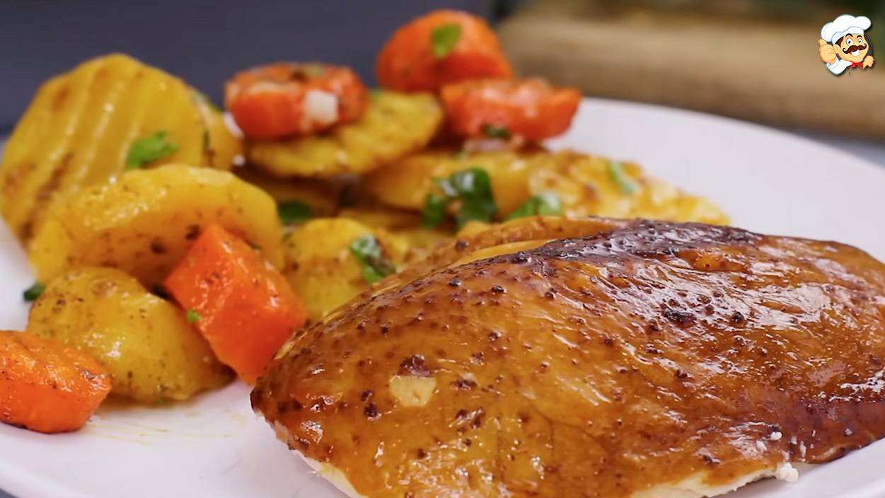 Рецепт покорил всех гостей! Сочная запеченная курица на рождественский ужин! Легко и очень вкусно! смотреть онлайн