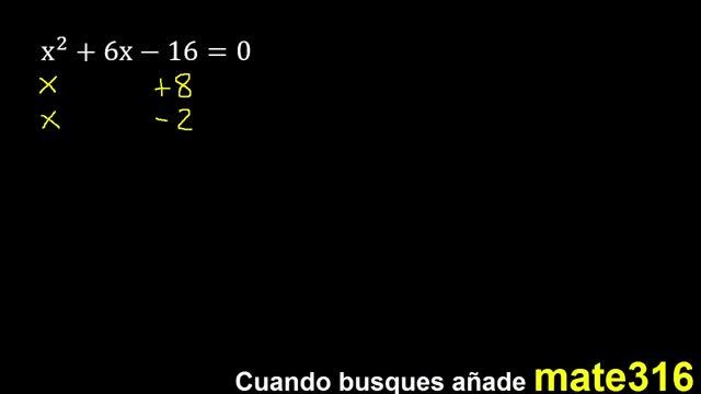 x^2+6x-16=0 ecuacion cuadratica , grado 2 , segundo grado , x2+6x-16=0 смотреть онлайн