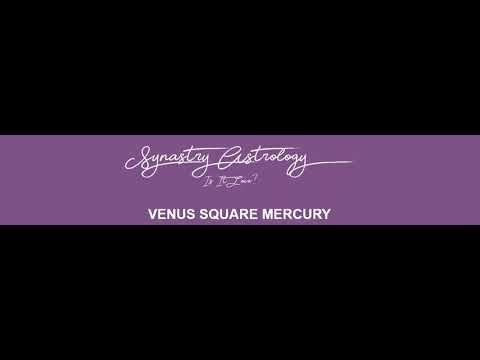 VENUS SQUARE MERCURY SYNASTRY | Synastry Astrology Minute смотреть онлайн