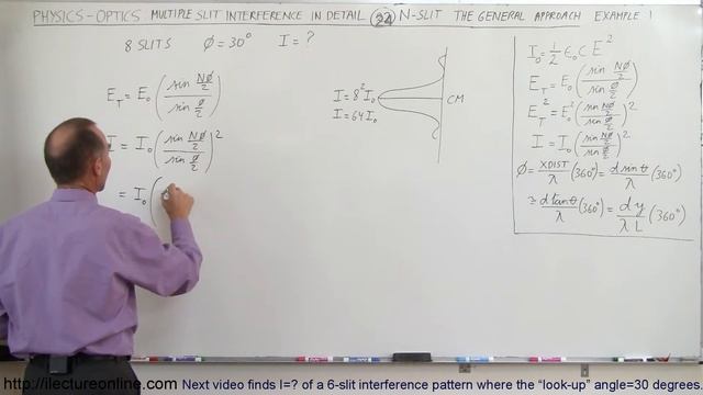 Physics 60 Optics: Double Slit Interference (24 of 35) N-Slits The General Approach смотреть онлайн