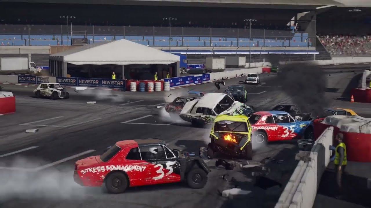 WRECKFEST | A RACE WITH NO EXCLUSION OF BLOWS | FIGURE 8 | BANGER RACING смотреть онлайн