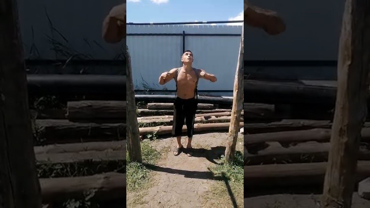 Подтягивания с весом (20 кг.) смотреть онлайн
