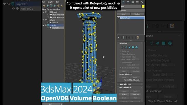 #3dsMax 2024 Boolean - OpenVDB Volume Boolean смотреть онлайн