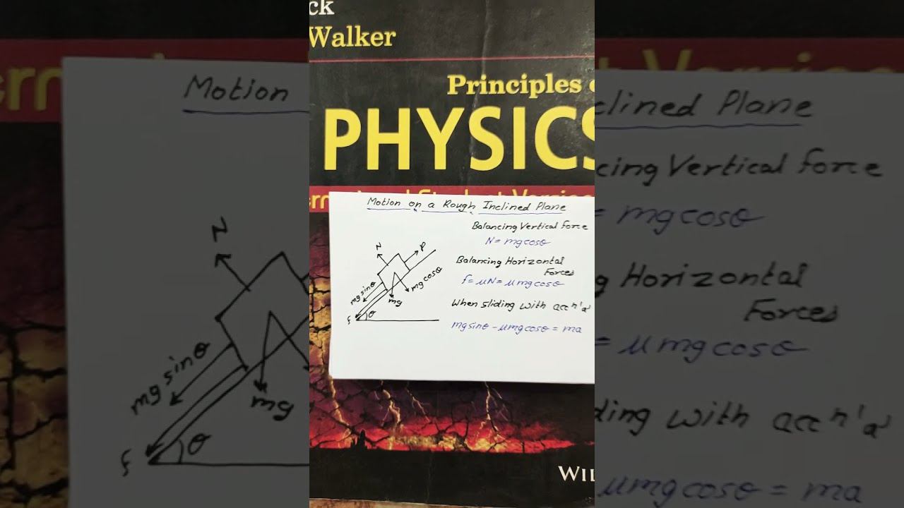 Motion on a rough inclined plane | Physics | Cosmos #SHORT #Short #physics смотреть онлайн