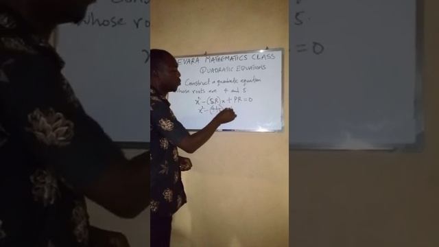 CONSTRUCTION OF QUADRATIC EQUATIONS FROM GIVEN ROOTS смотреть онлайн