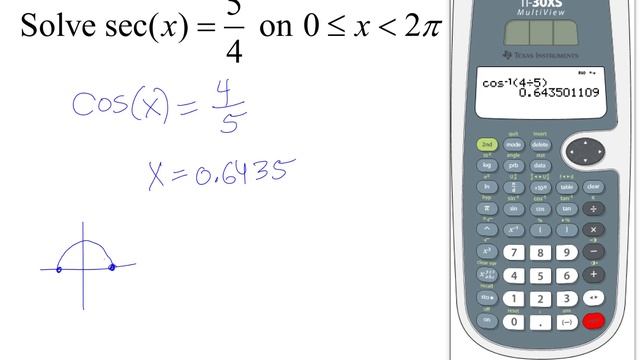 Trig sec(x) = 5/4 смотреть онлайн