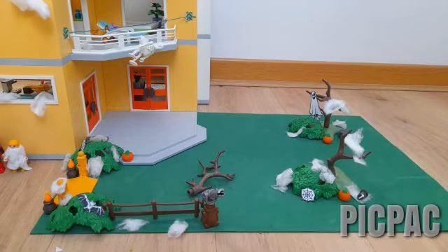 Preparation du jardin playmobil pour halloween. смотреть онлайн