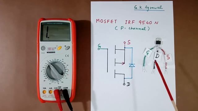 P Channel MOSFET testing using multimeter with practical смотреть онлайн