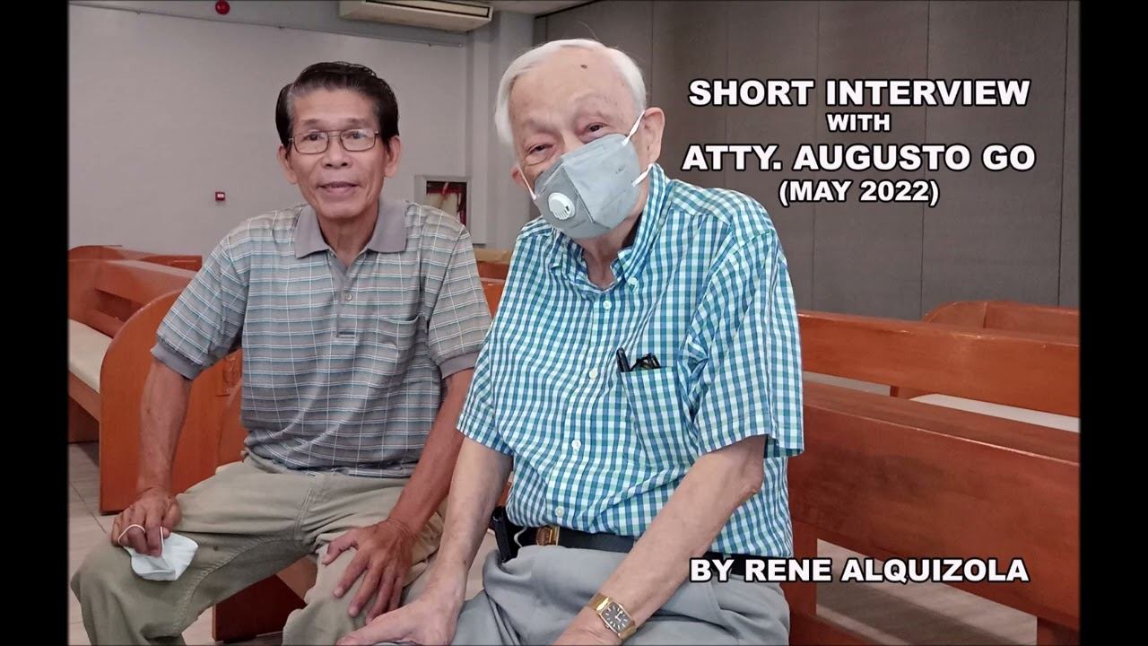 Short Interview with ATTY. AUGUSTO GO (President of the University of Cebu) by Rene Alquizola смотреть онлайн