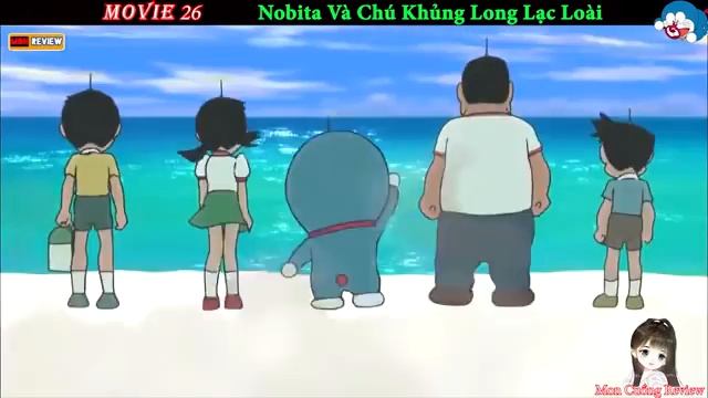 Review Phim Doraemon  Movie 26 - Chú Khủng Long Của Nobita Mon Cuồng Review