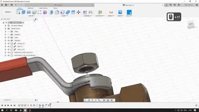 Autodesk Fusion 360 / Урок 10 / Компоненты и сборки смотреть онлайн
