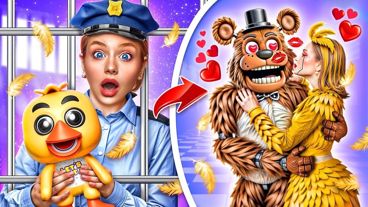 Фредди и Чика ВЛЮБИЛИСЬ? Как стать Чикой! Экстремальные прятки с Фредди! смотреть онлайн