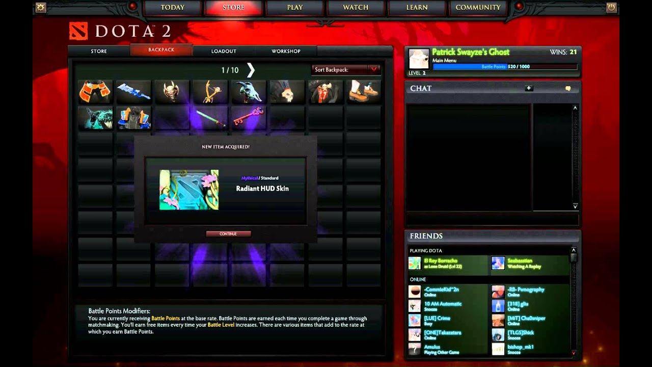 DOTA 2 Mythical Radiant HUD Skin Unbox from Kunkka Chest смотреть онлайн