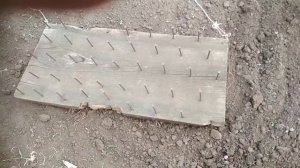 Бороню огород. Простая самодельная борона.
