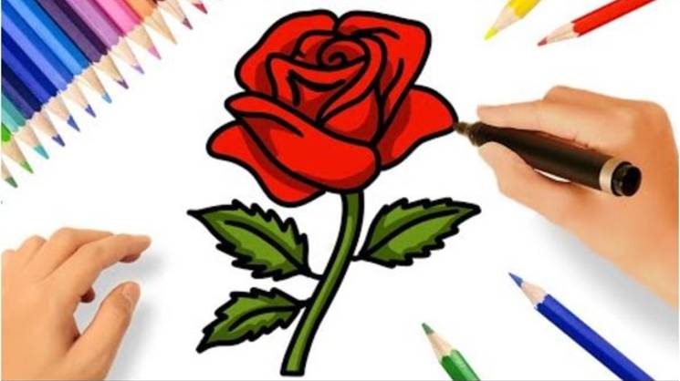 Как нарисовать розу