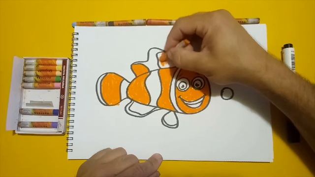 Рисуем рыбку Немо/ Урок Рисования / Из мультфильма "В Поисках Немо"/ Drawing fish Nemo смотреть онлайн