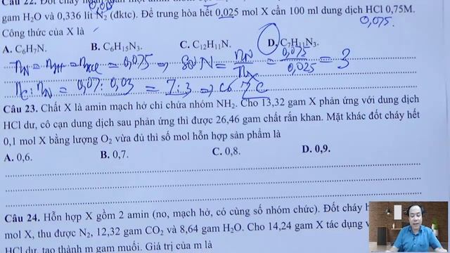Live 22: Ôn luyện các dạng toán trọng điểm về amin (2) смотреть онлайн