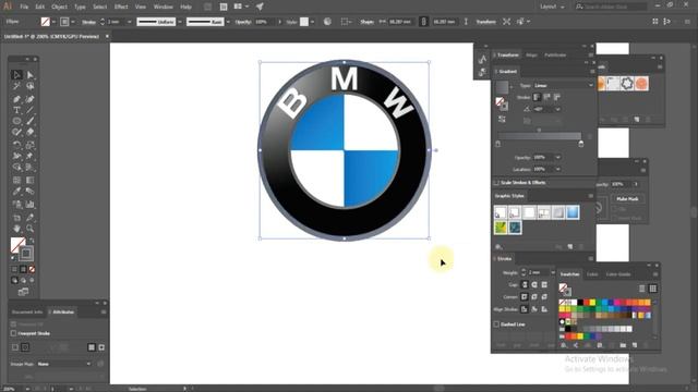 Отрисовка логотипов известных мировых брендов