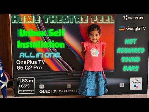 One Plus TV 65 Q2 Pro TV All In One Home Theatre Self Install ||Localhunt||