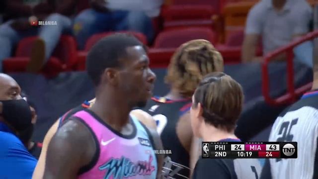Udonis Haslem got tossed for trying to fight Dwight Howard 💀 76ers vs Heat смотреть онлайн