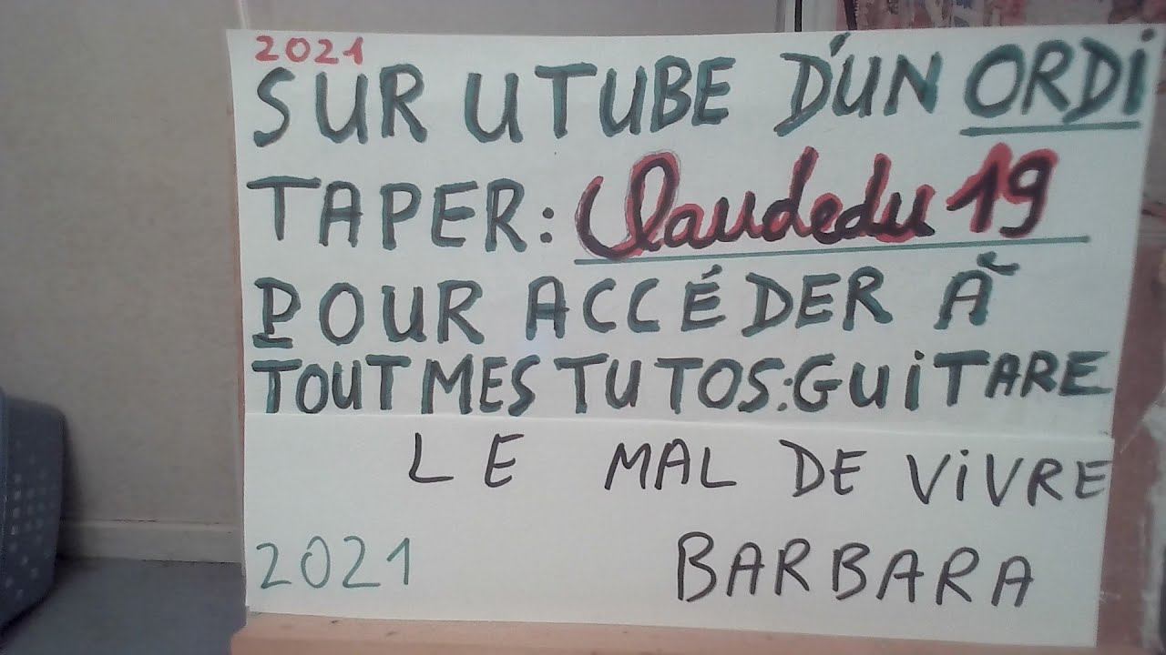 LE MAL DE VIVRE DE BARBARA / ACCORDS GUITARE смотреть онлайн