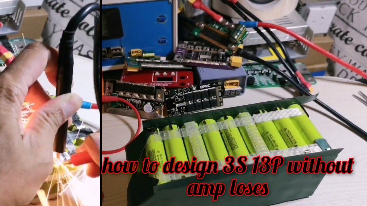 HOW TO DESIGN 12V 3S 13P 32Ah LI-ION 18650 BATTERY PACK TUTORIAL смотреть онлайн