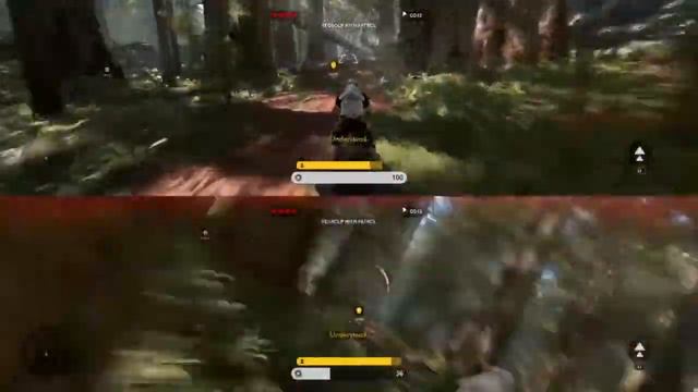 StarWars BattleFront Gameplay 2 player offline speeder mission смотреть онлайн