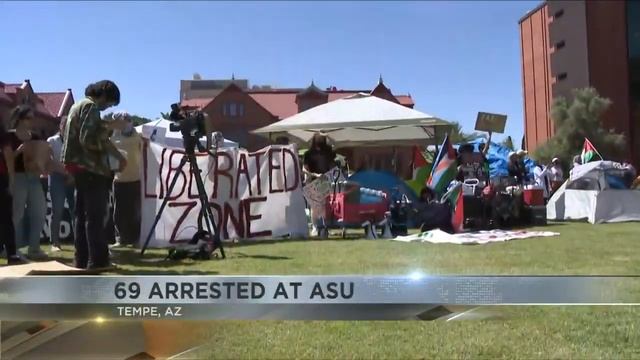 69 arrests made at pro-Palestinian protest at Arizona State University смотреть онлайн