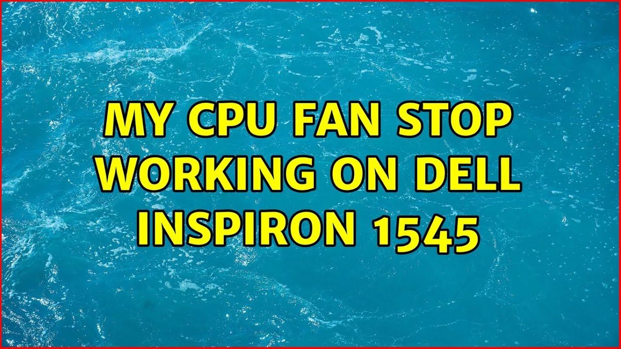 My CPU fan stop working on dell Inspiron 1545 смотреть онлайн