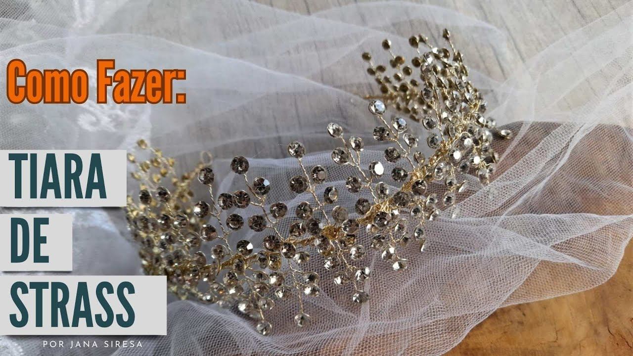 Como fazer ARRANJO DE CABELO para noivas em STRASS e FIO CABLEO DE ANJO (Copper Wire Diy) смотреть онлайн