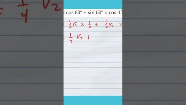 b. sin45° × cos60°+ sin60° × cos45° lebih lanjut klik 👇 смотреть онлайн