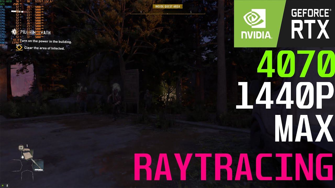 Dying Light 2 Stay Human: RTX 4070 - 1440p Max Settings + Ray Tracing DLSS FrameGeneration