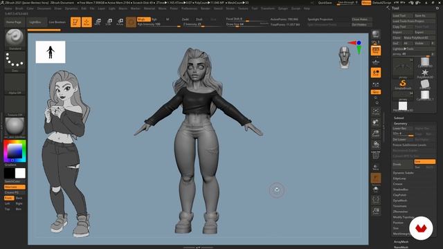 6-03_Color with Polypaint in ZBrush 1 смотреть онлайн