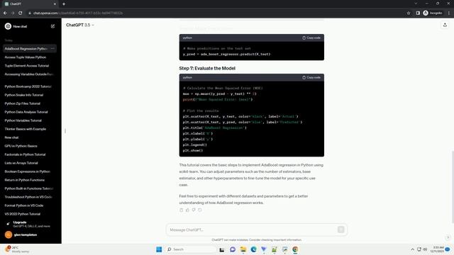 adaboost regression python code смотреть онлайн