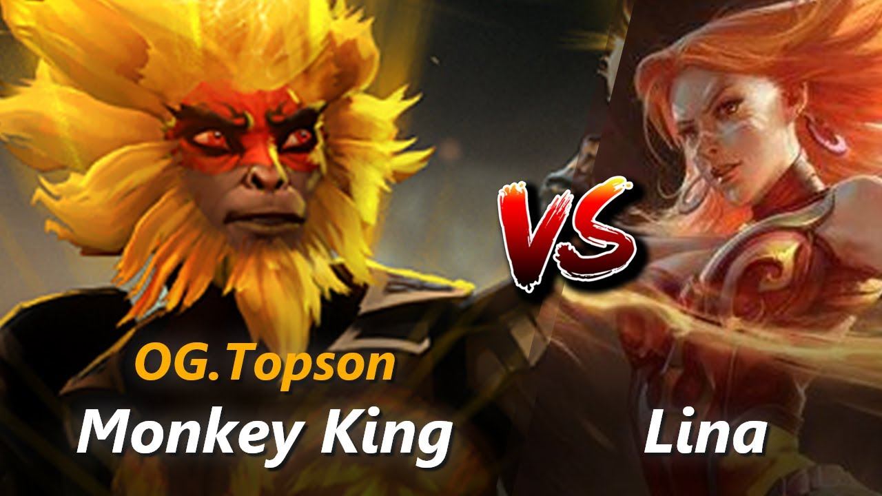 How to Monkey King mid vs Lina (feat. Topson) | First 10 minutes смотреть онлайн