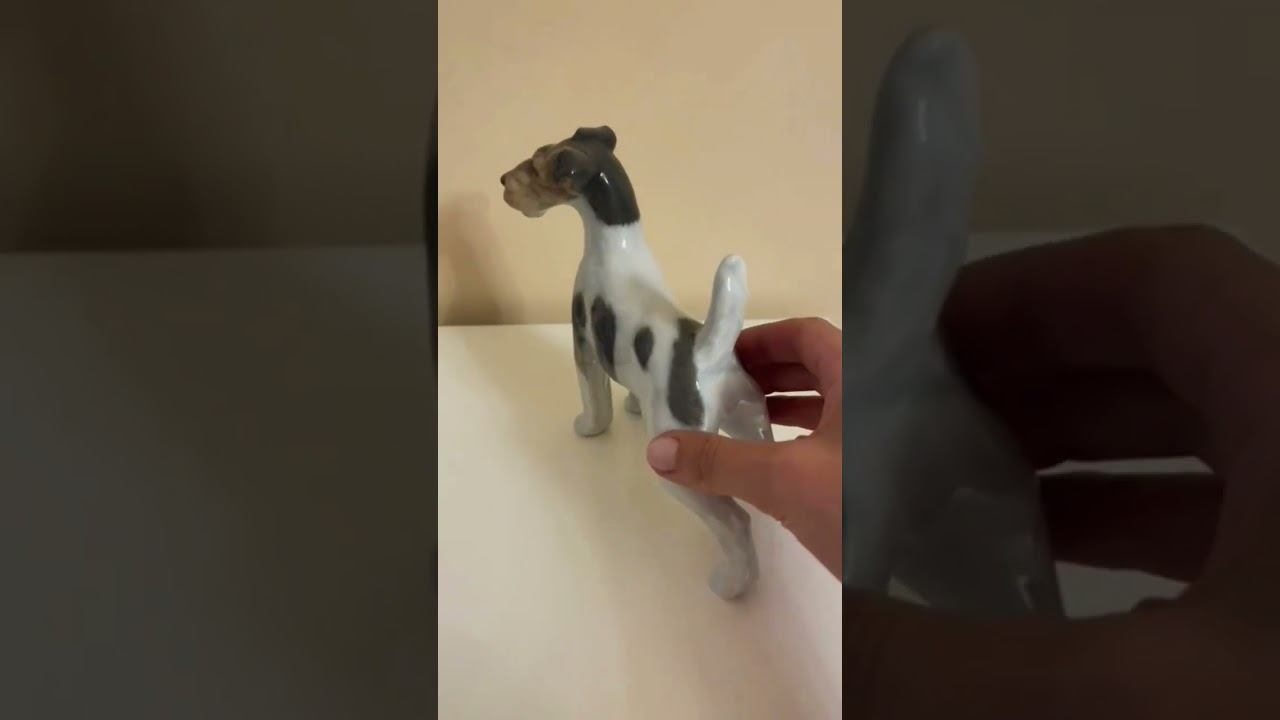 Antique porcelain dog, Royale Copenhagen. смотреть онлайн