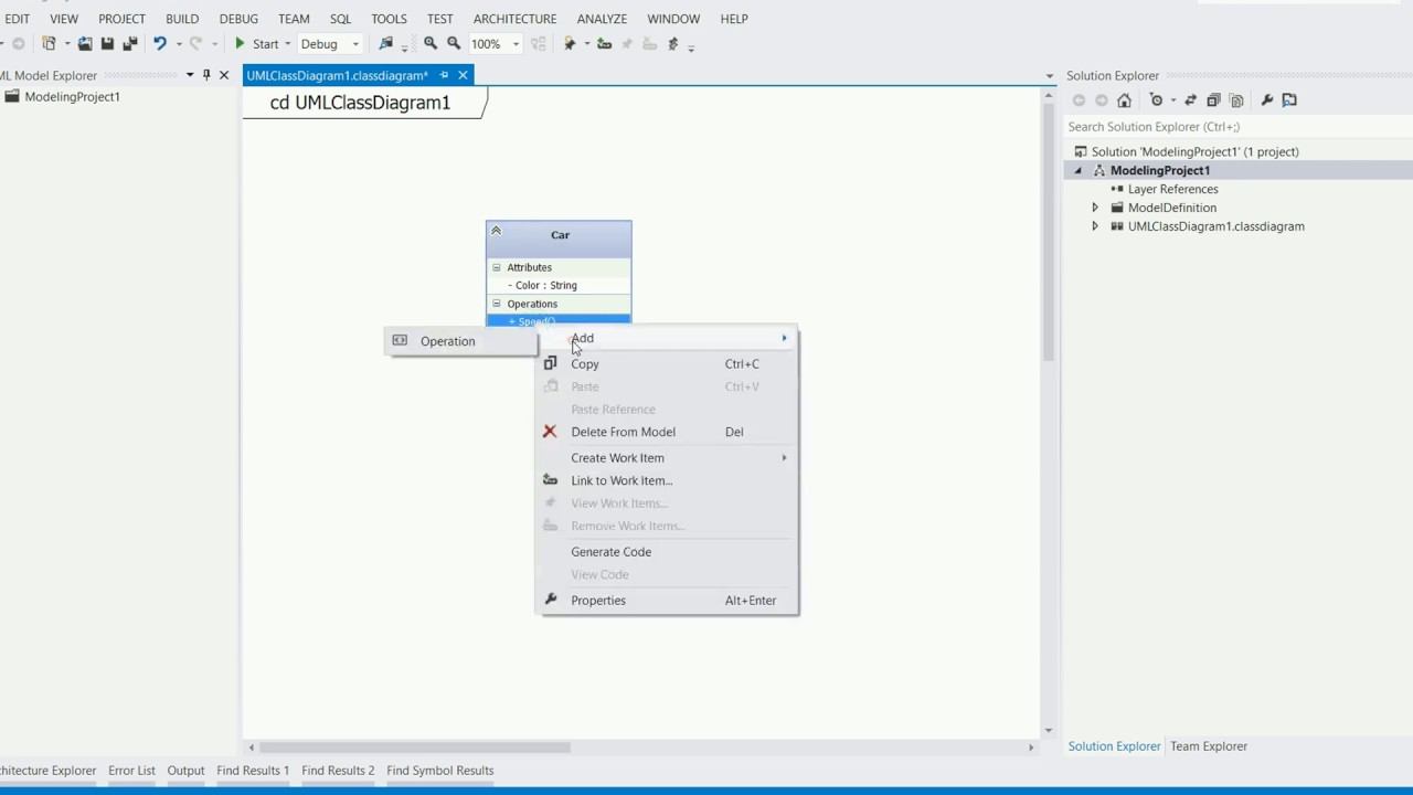 How to design UML class diagram and generate c sharp code using visual studio смотреть онлайн
