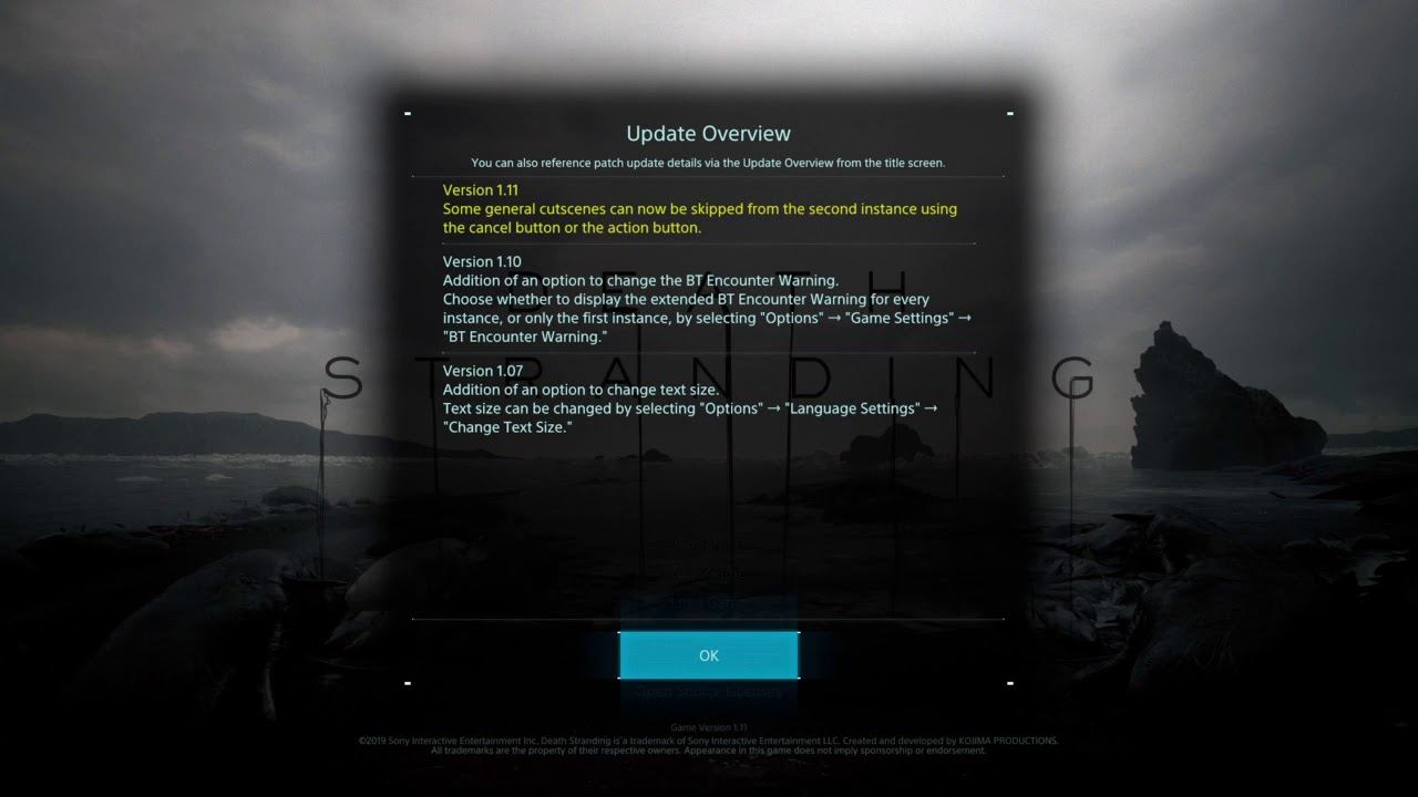 DEATH STRANDING 1.11 Patch Notes смотреть онлайн