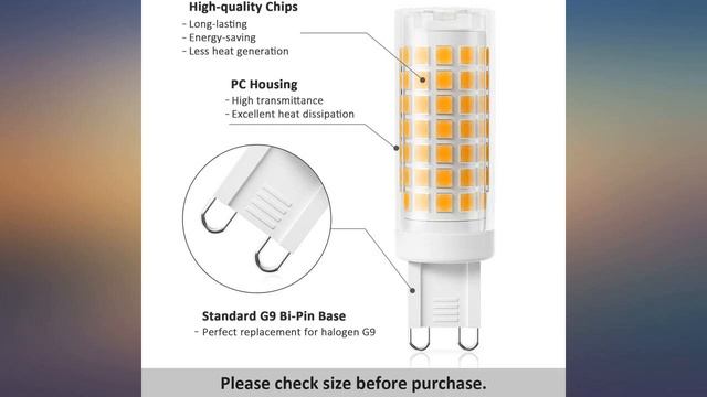 DiCUNO Dimmable G9 LED Bulb 4W (40W Halogen Equivalent), 430LM Warm White 3000K review смотреть онлайн