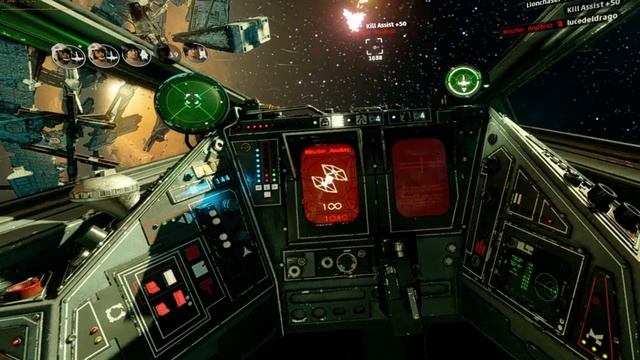 Star Wars Squadrons VR - Last 10 mins of first PvP Dogfight - X Wing 13 to 1 смотреть онлайн