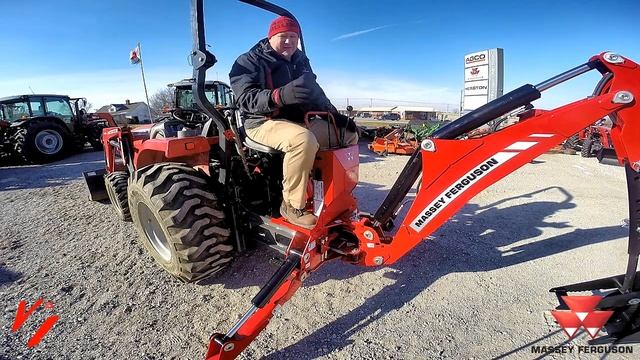 Massey Ferguson CB75 Backhoe installed on 1700E Series Compact Tractor смотреть онлайн
